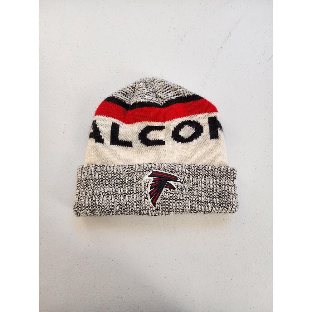 Atlanta Falcons Hat Beanie Mens Black Red White NFL Football Cuffed Knit New Era